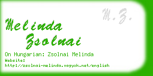 melinda zsolnai business card